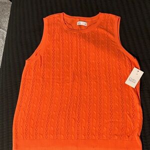 Croft & Barrow Orange Sweater Vest